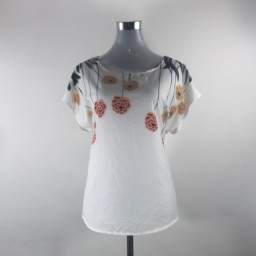 Blusa Blanco de Flores Shein