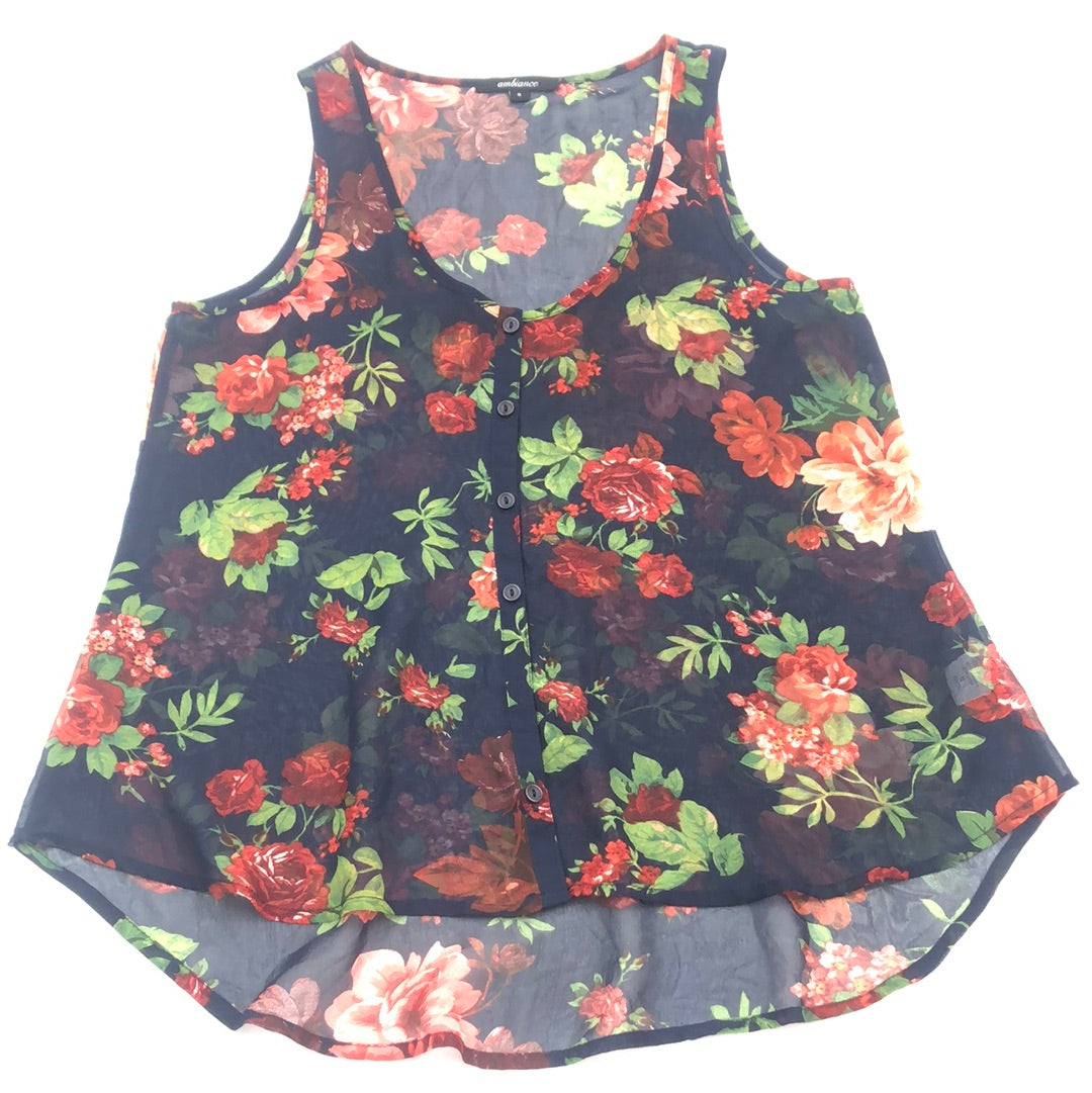 Blusa Azul de Flores Ambiance