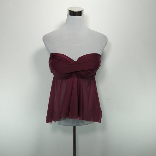 Blusa Rojo Vino Shein