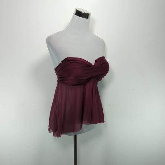 Blusa Rojo Vino Shein