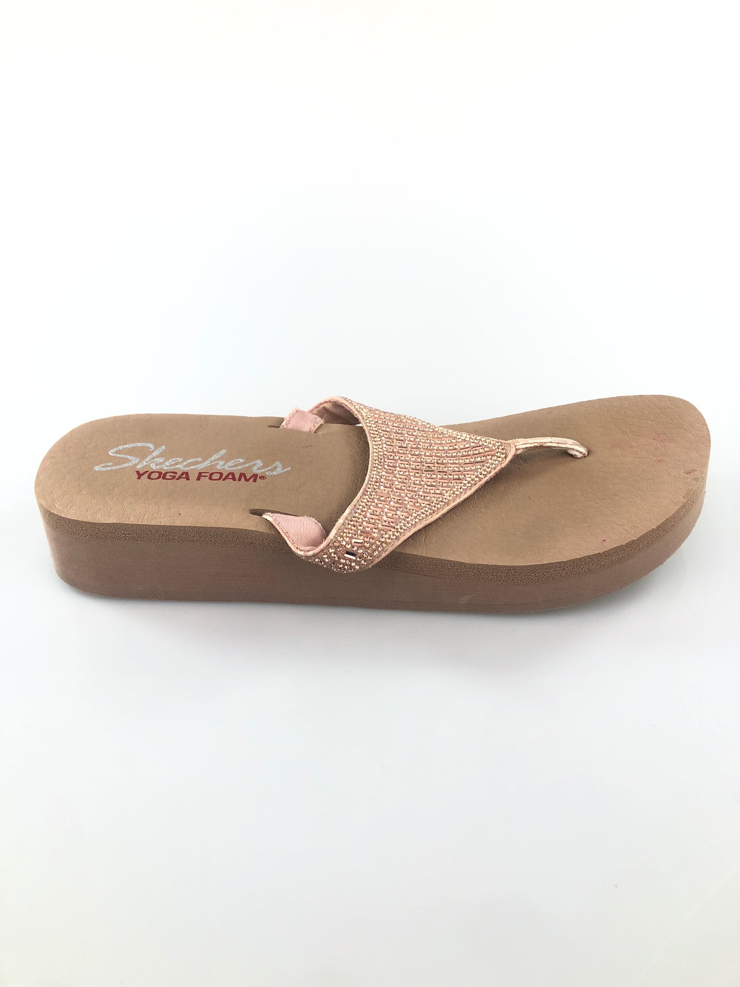 Sandalia Nude de Brillo Skechers