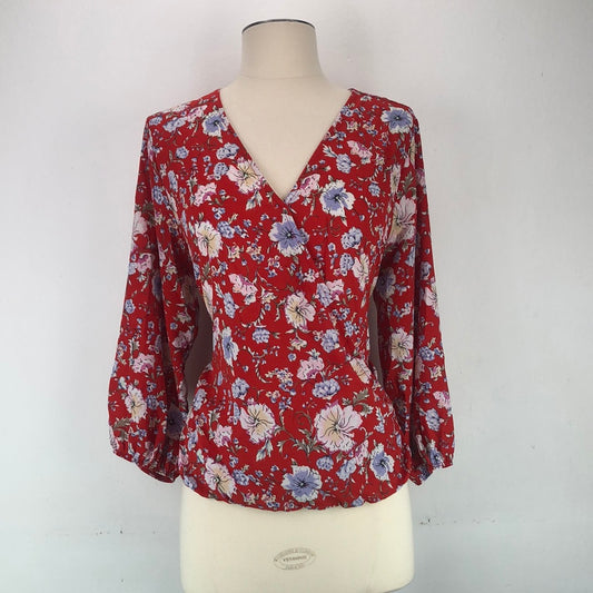 Camisa Rojo De Flores West Kei