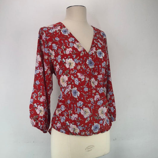 Camisa Rojo De Flores West Kei