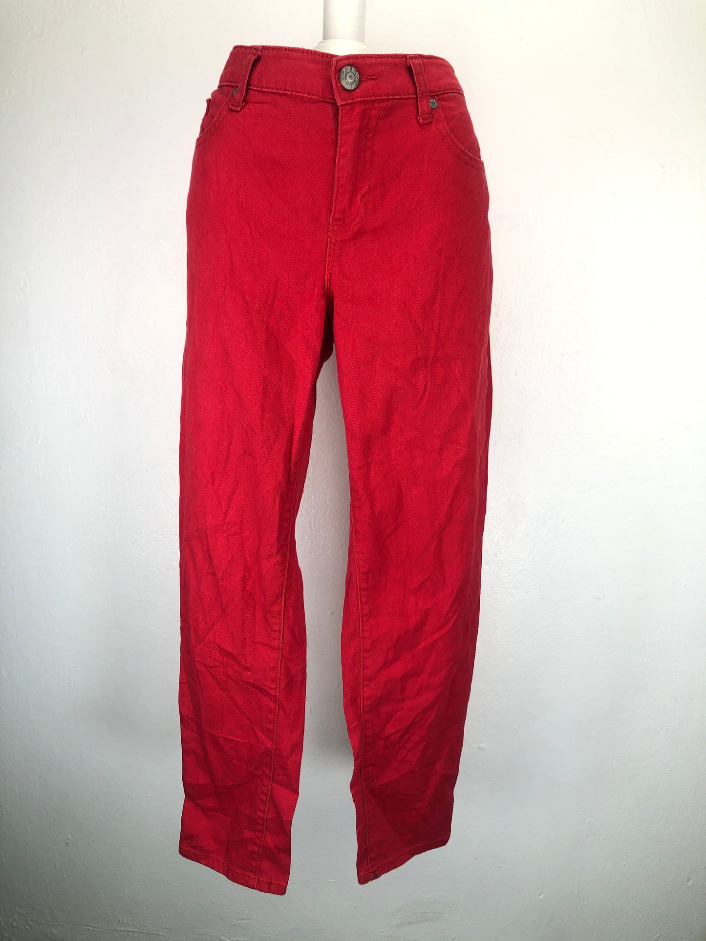 Pantalon Rojo De Vestir Premium Super Skinny Crop