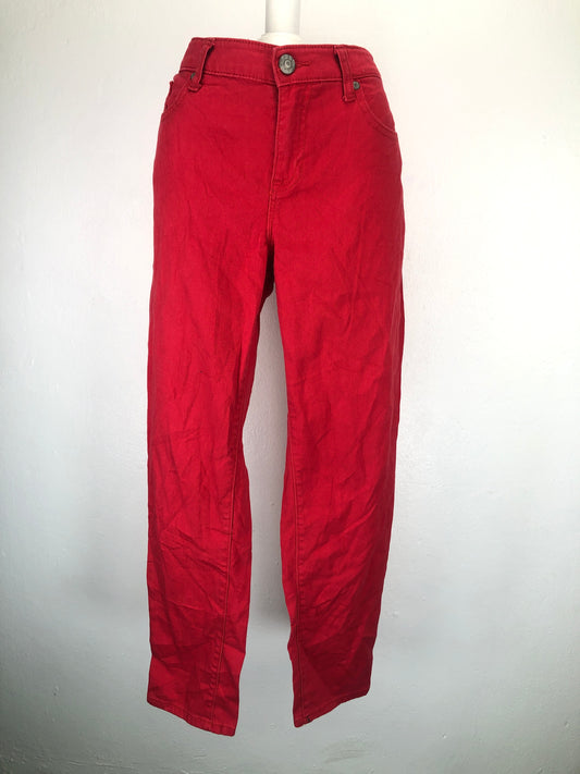 Pantalon Rojo De Vestir Premium Super Skinny Crop