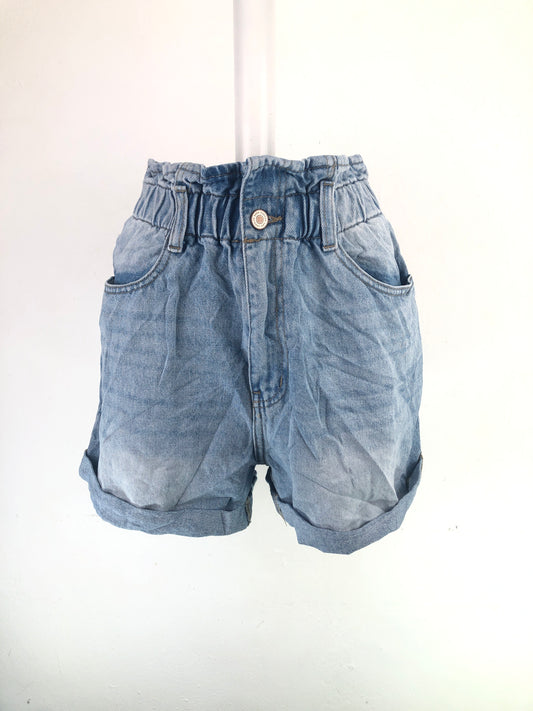 Short Azul Jean Cancan De Mujer