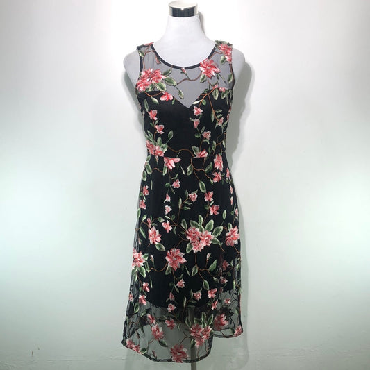 Vestido Negro de Flores Lulus