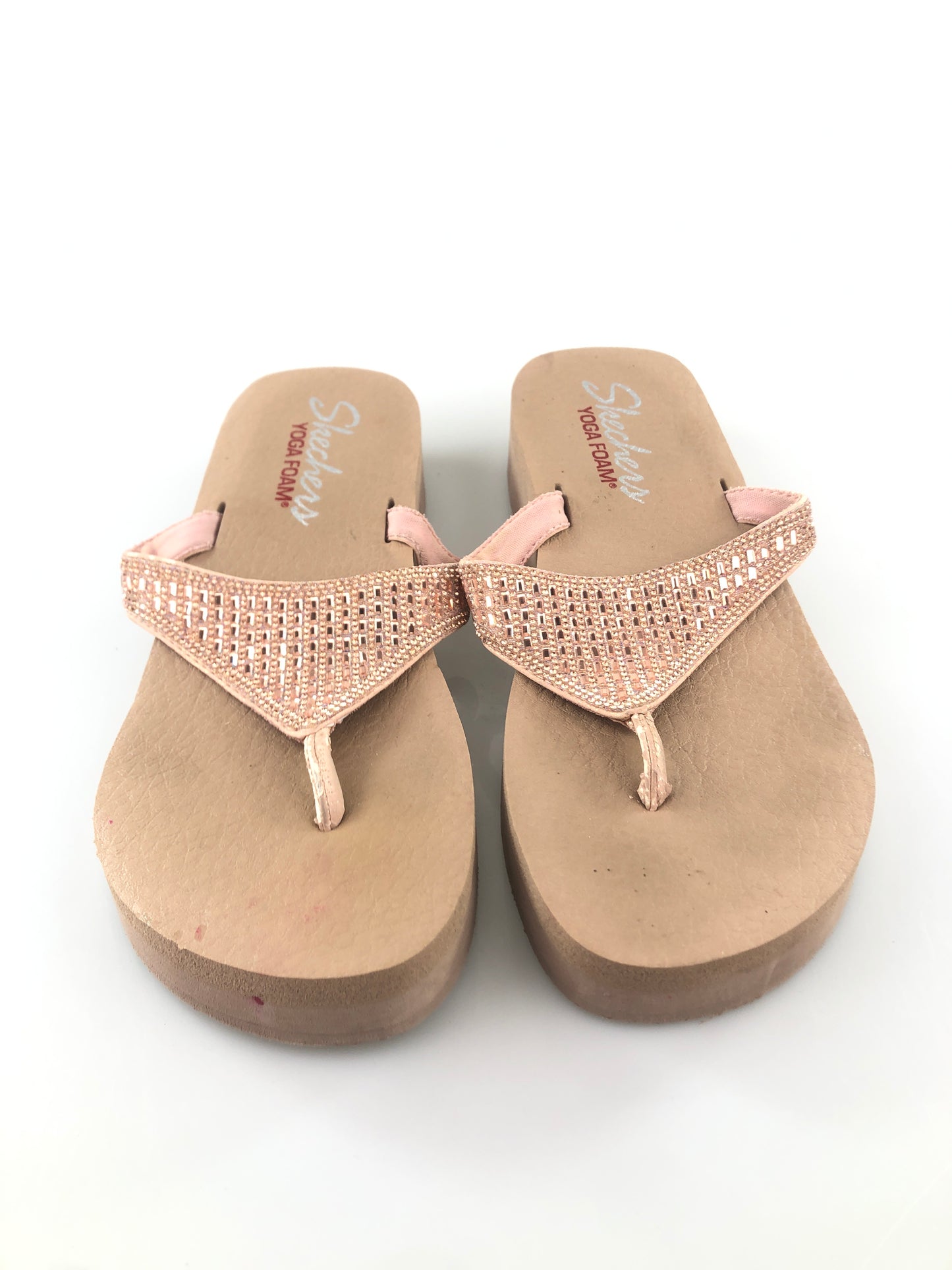 Sandalia Nude de Brillo Skechers