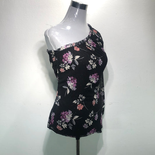 Blusa Negro de Flores White House Black Market