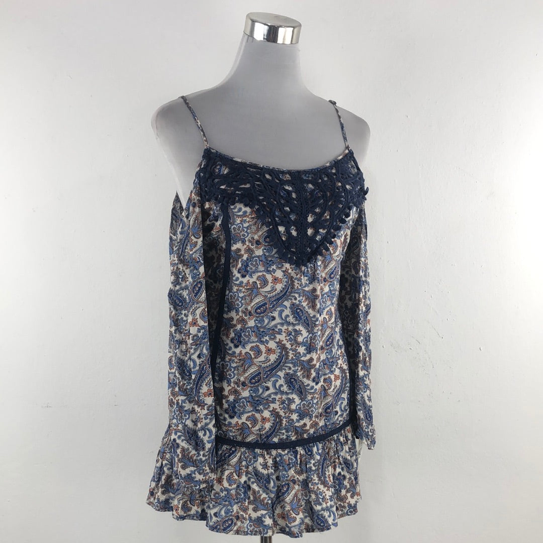 Blusa Azul de Flores C'isa