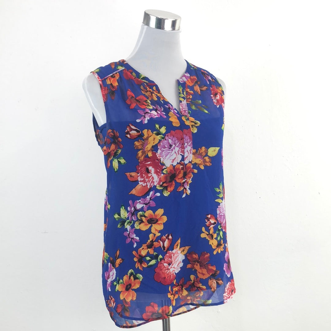 Blusa Azul de Flores Daniel Rainn