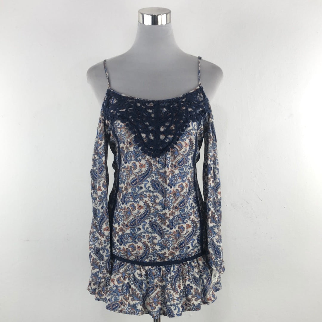 Blusa Azul de Flores C'isa