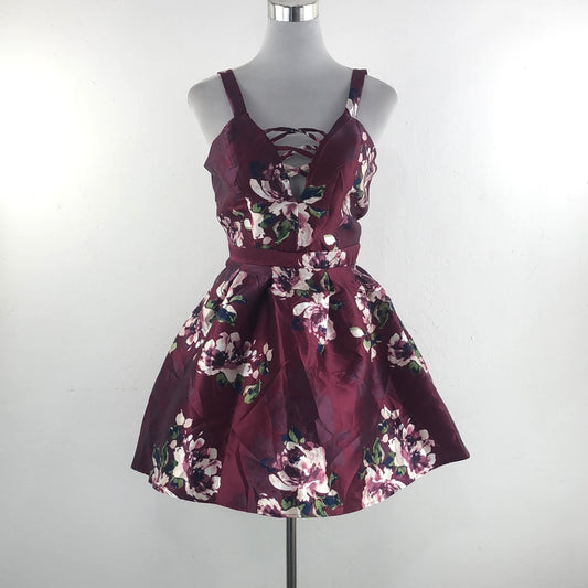 Vestido Morado de Flores Crystal Doll