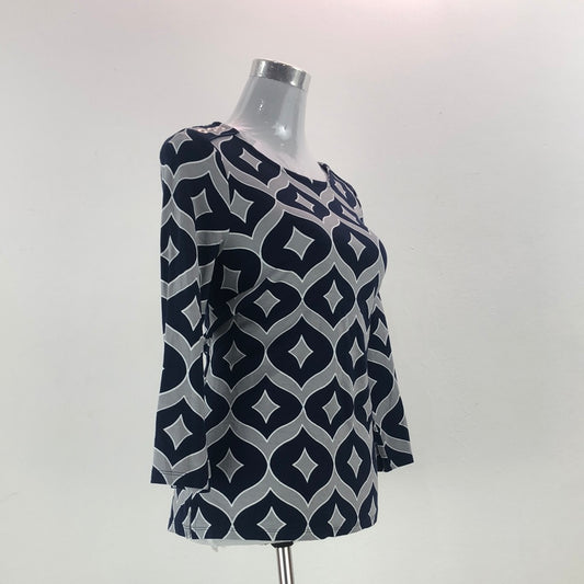 Blusa Geometrica Azul Marino Crown Ivy