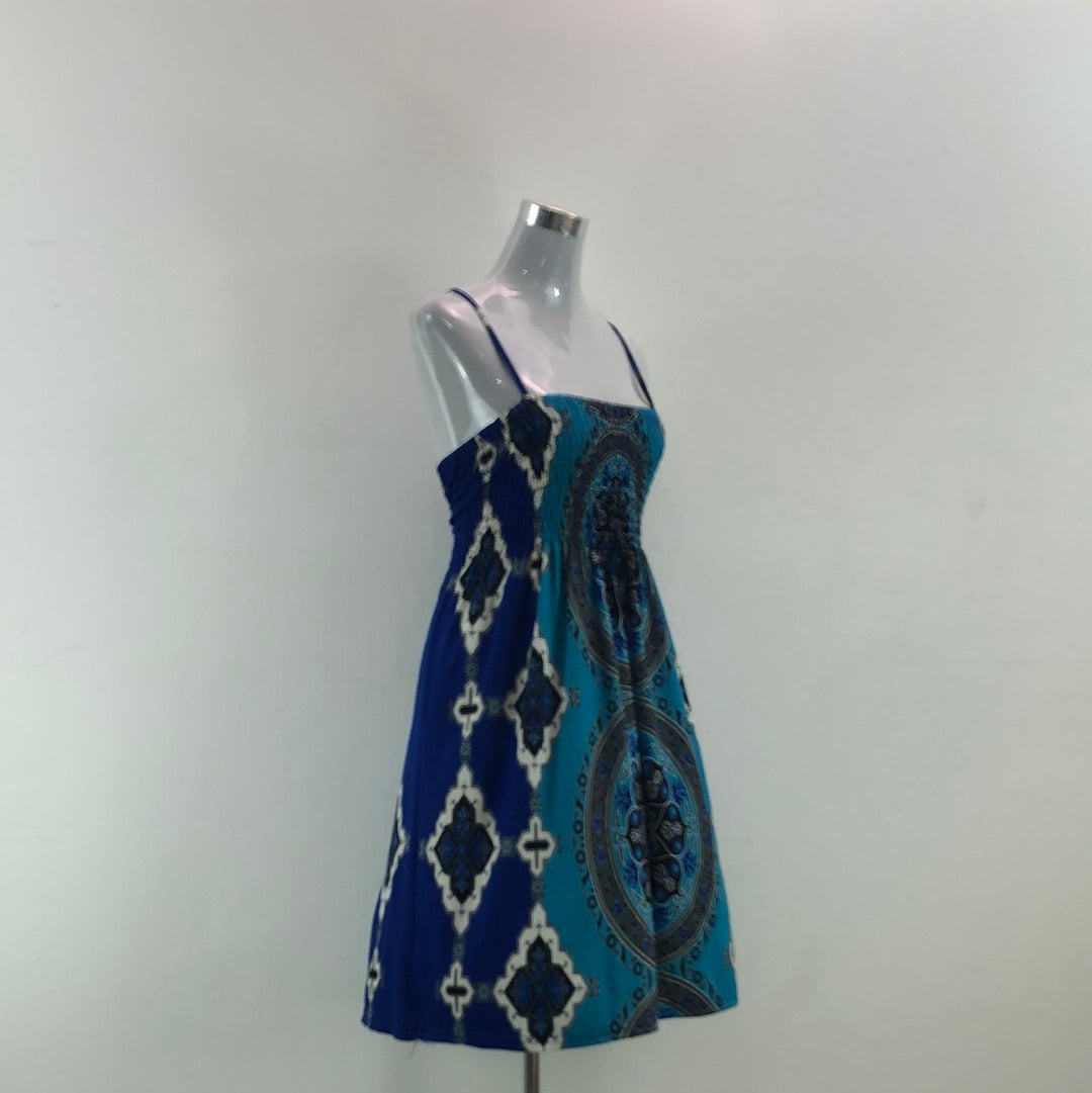 Vestido de Mujer Azul de Flores India Boutique