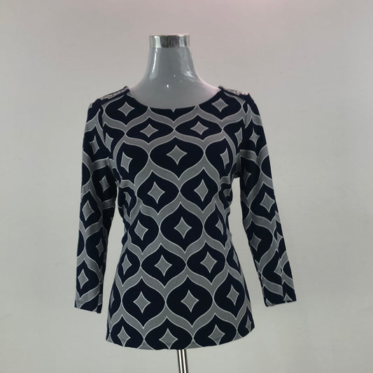 Blusa Geometrica Azul Marino Crown Ivy